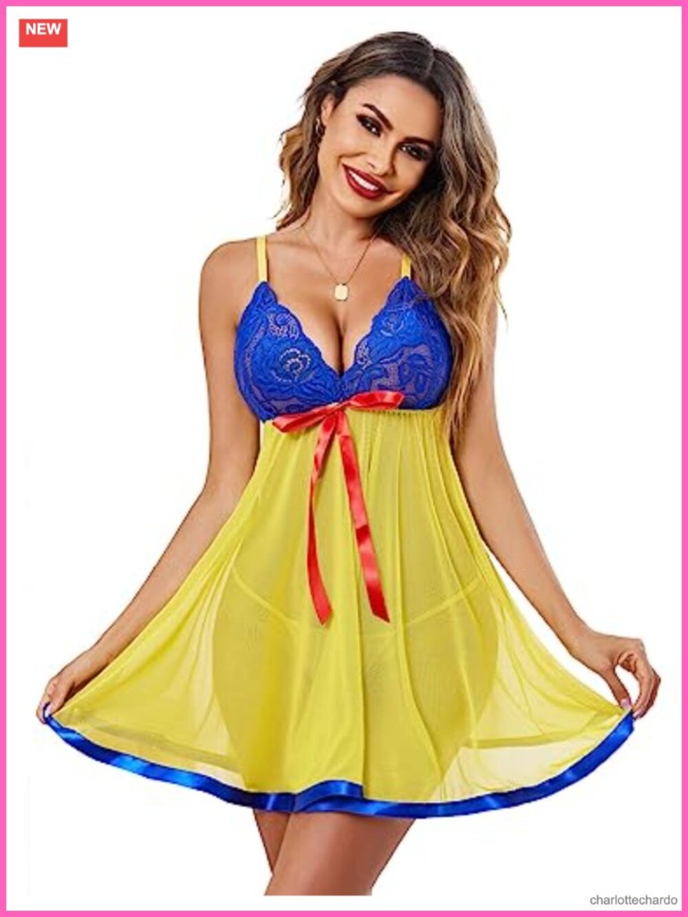 Avidlove Lace Babydoll Chemise Sleeveless V-Neck Sleepwear Set